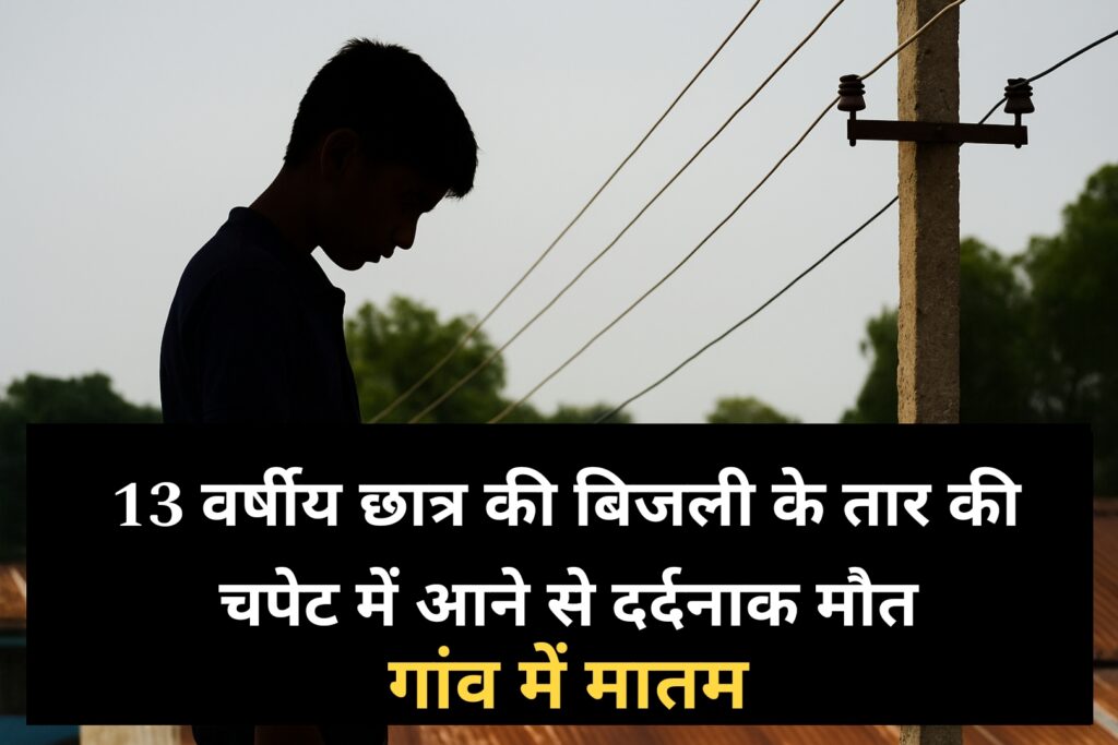 13 वर्षीय छात्र की बिजली के तार से झुलसकर मौत, गांव में मातम